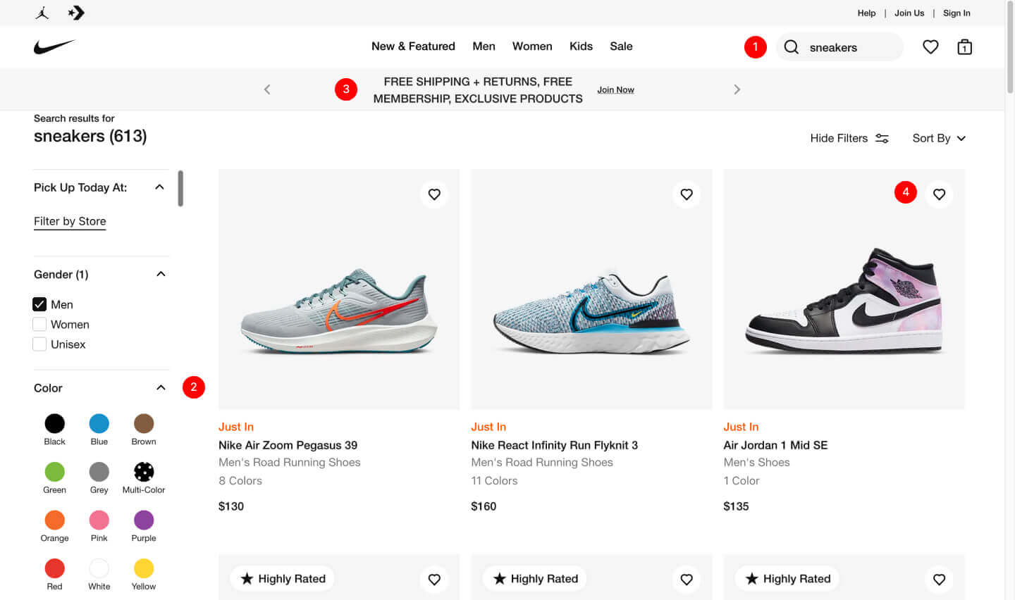 nike-webshop-filters